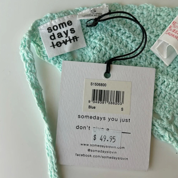 Somedays Lovin Ocean Child Crochet Crop Top - Picture 5 of 7